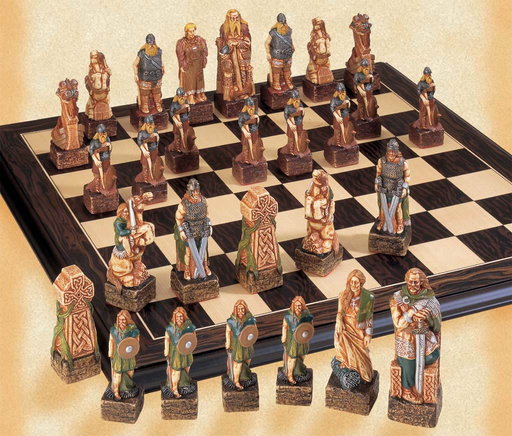 Chess Talk The Celtic Handpainted Chess Set