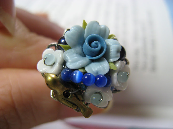 Blue Flower Ring - sold