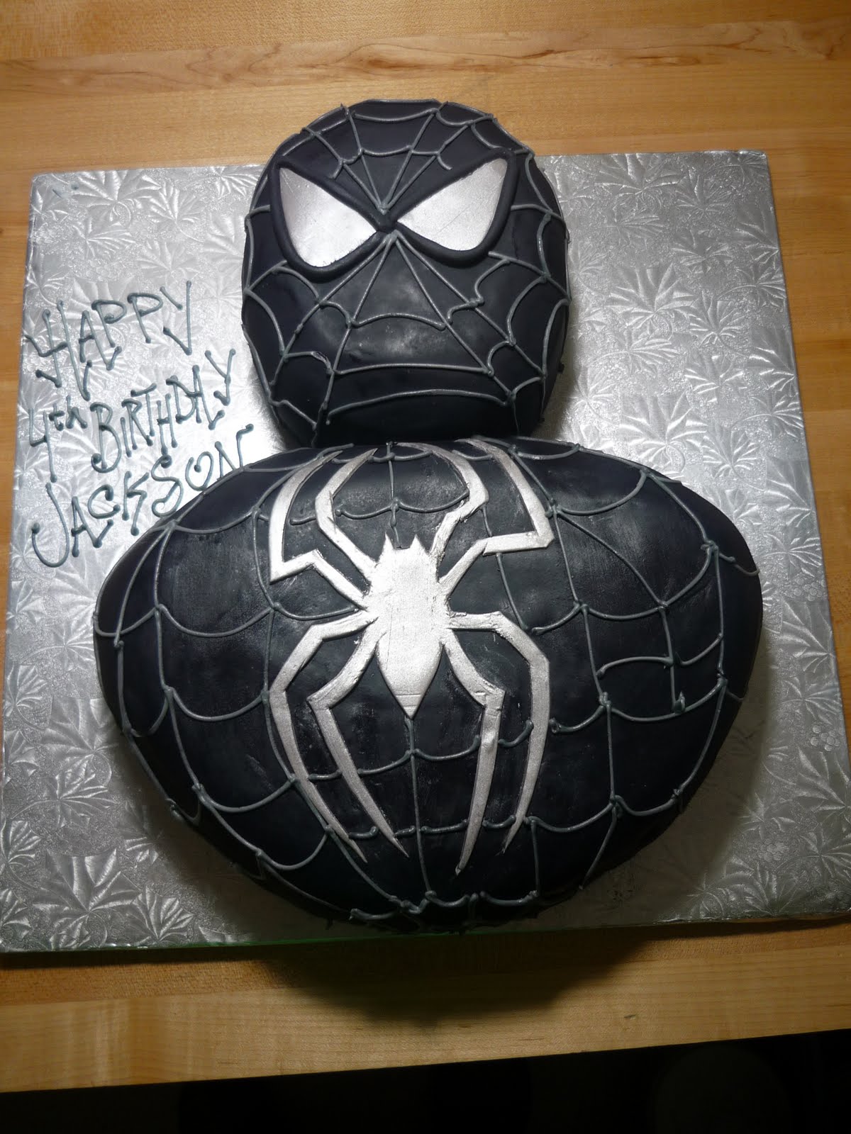 Artisan Bake Shop: Sculpted Cake: Spiderman in Black