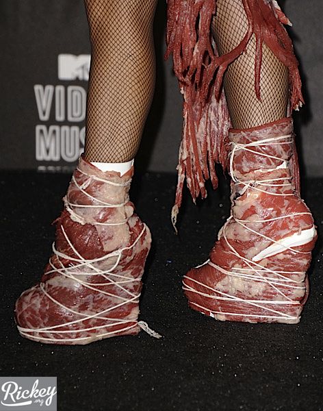 lady gaga meat dress vma