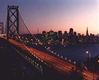 SF Bay Bridge at Night