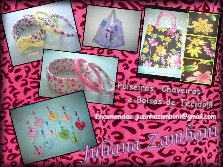 Pulseiras de Tecido, Chaveiros e Bolsas