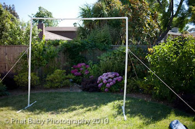 DIY Outdoor Baby Backdrop Stand
