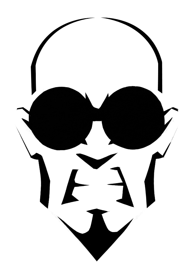 black stencil