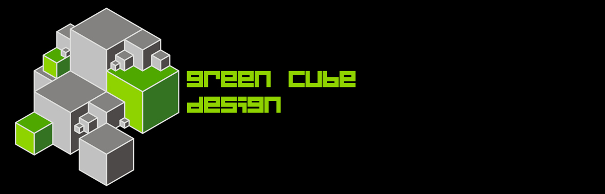 green cube design