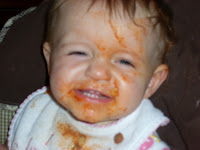 I think Lilly liked her spaghetti!!!!