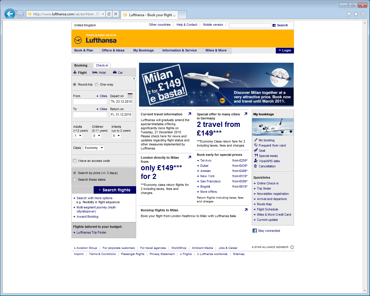 User Centred Design on Travel sites