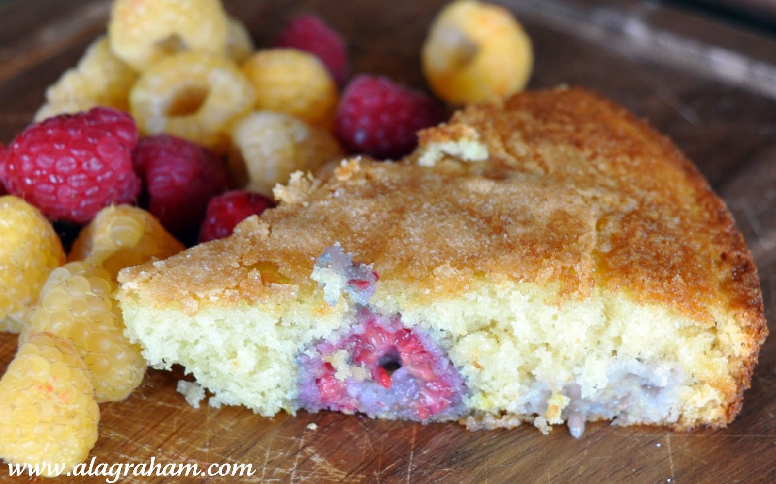 A LA GRAHAM RASPBERRY BUTTERMILK CAKE