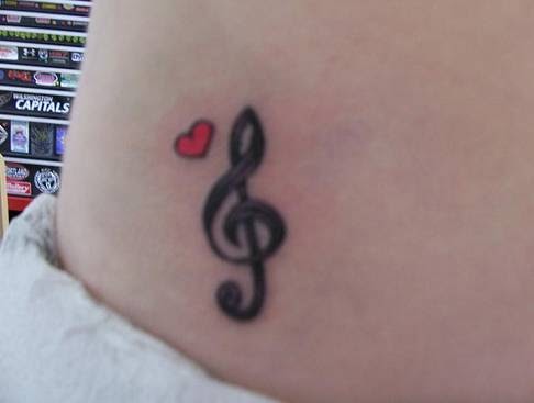 hot tattoo small treble clef tattoo designs for girls