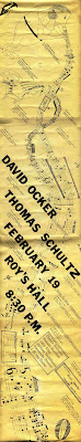 David Ocker clarinetist recital poster February 19 1976