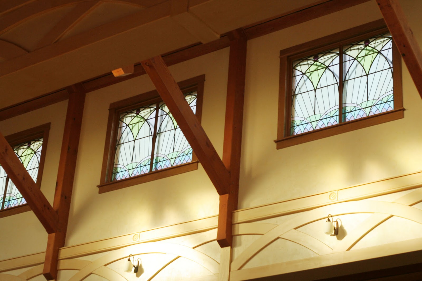 Golden Studios Stained Glass Windows for Clear Story