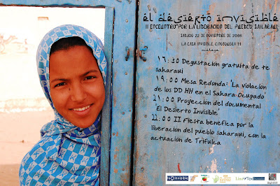 Cartel del II encuentro por la liberación del Pueblo Saharaui