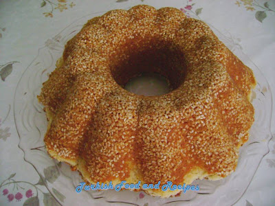 Tahini Cake with Sesame Coating Tahini+Cake+with+Sesame+Coating+(Susam+Mantolu+Tahinli+Kek)