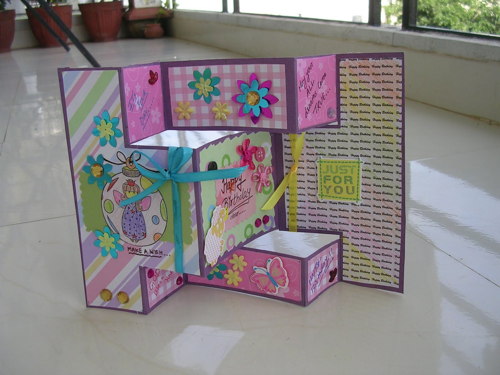 Vishesh Collections Handmade by Deepti Folded Birthday Card....