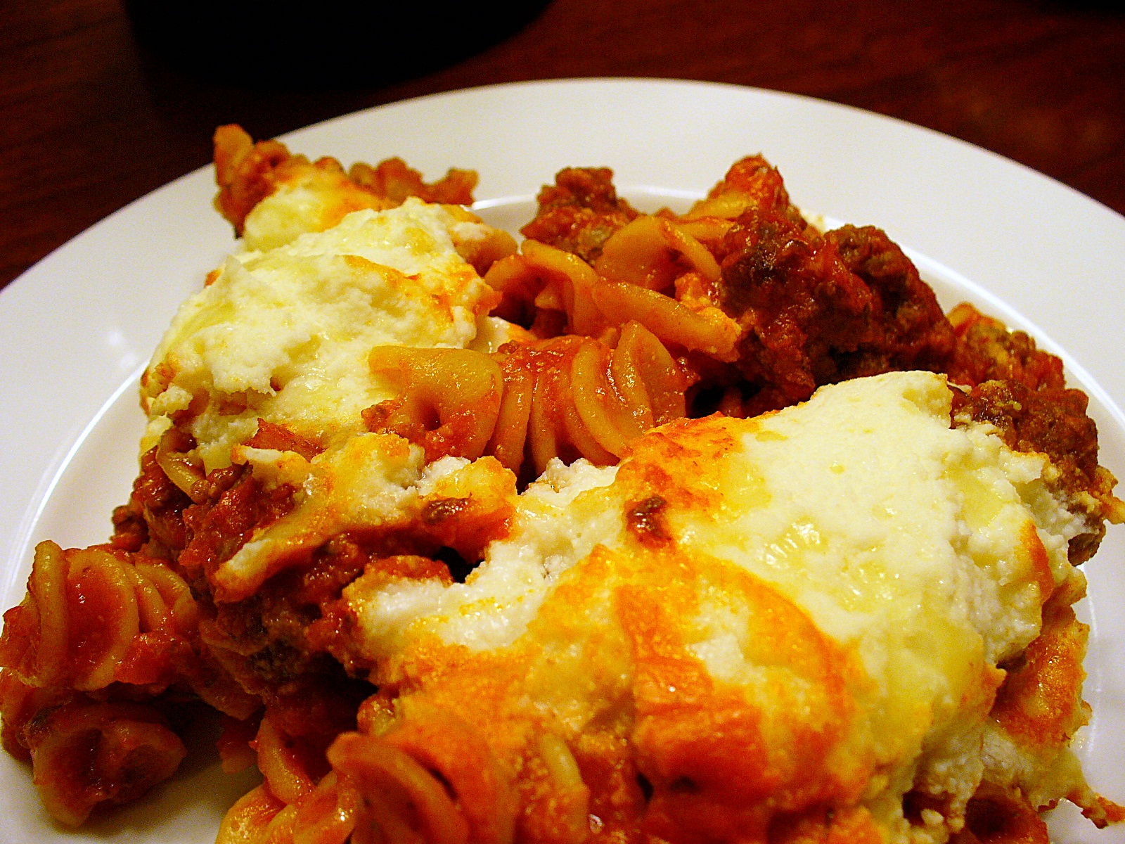 The Lonely Baker Skillet Rotini with Ricotta Balls