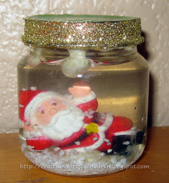 Craft Ideas Empty Baby Food Jars on Crafts N Things For Children Snowglobes Made From Baby Food Jars