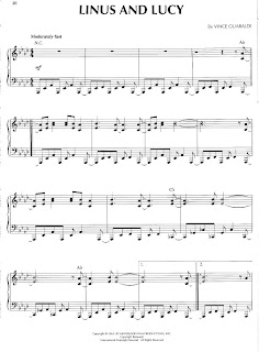 alternative sheet music linus and lucy vince guaraldi charlie brown theme song sheet music