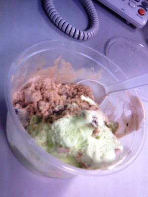 Pistachio and Cashew mixed with Coffee Almond Selecta Ice Cream