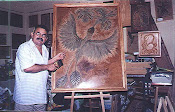 PINTANDO E ENTALHANDO BEIJA-FLOR