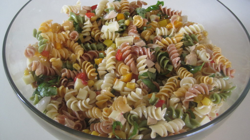 Albacore Tuna and Sweetcorn Pasta Salad "sneak with the blowies"