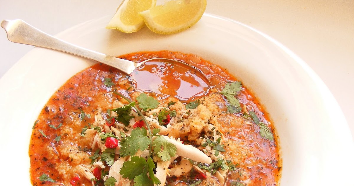Moroccan Soup with Chicken, Couscous, Mint and Lemon Scrumptious