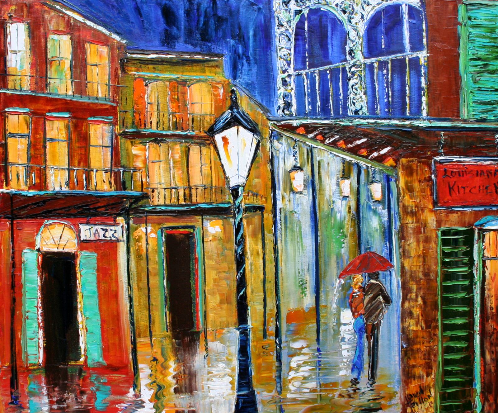 Karen Tarlton New Orleans French Quarter Rainy Night