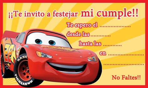 tarjetas de invitacion de cumpleaños