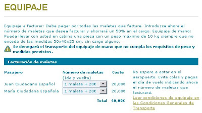 las maletas pagan casi lo mismo que las personas