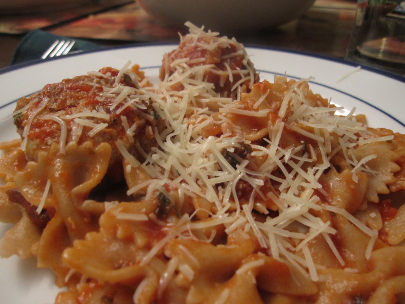 Recipes from 4EveryKitchen Ina's Spicy Turkey Meatballs & Spaghetti