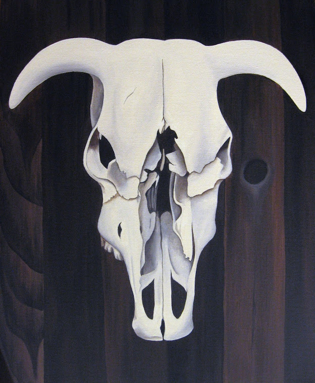 Steer Skull painting - SOLD