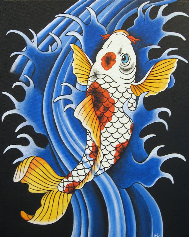 Koi 16" x 20" Original Painting