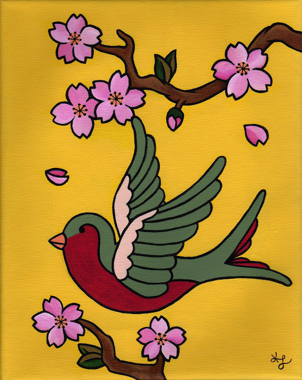 "Cherry Blossom Sparrow #2"