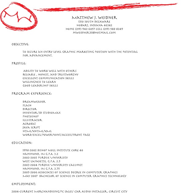 Internet skills resume