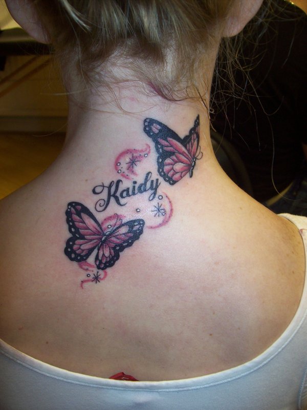 body panting celebrity: Butterfly Tattoos