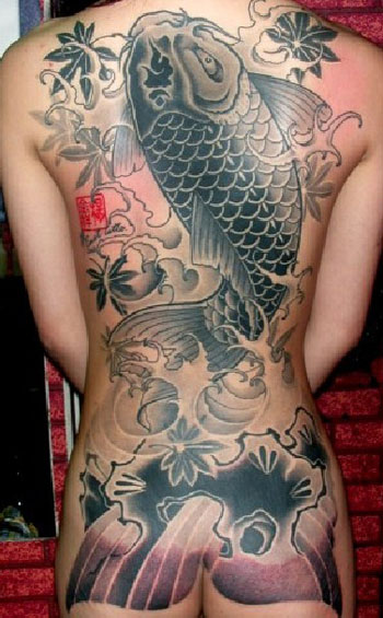 samurai warrior tattoo. koi-tattoo-design