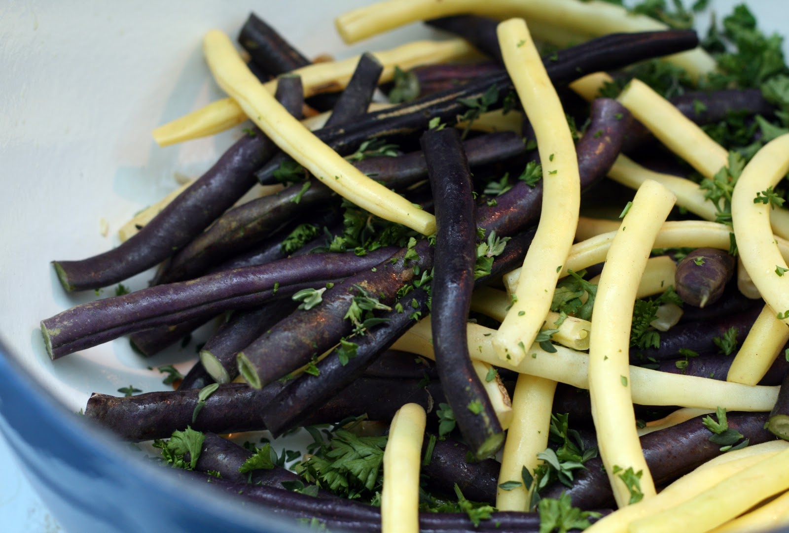 Herbed Purple & Wax Beans Coconut & Lime