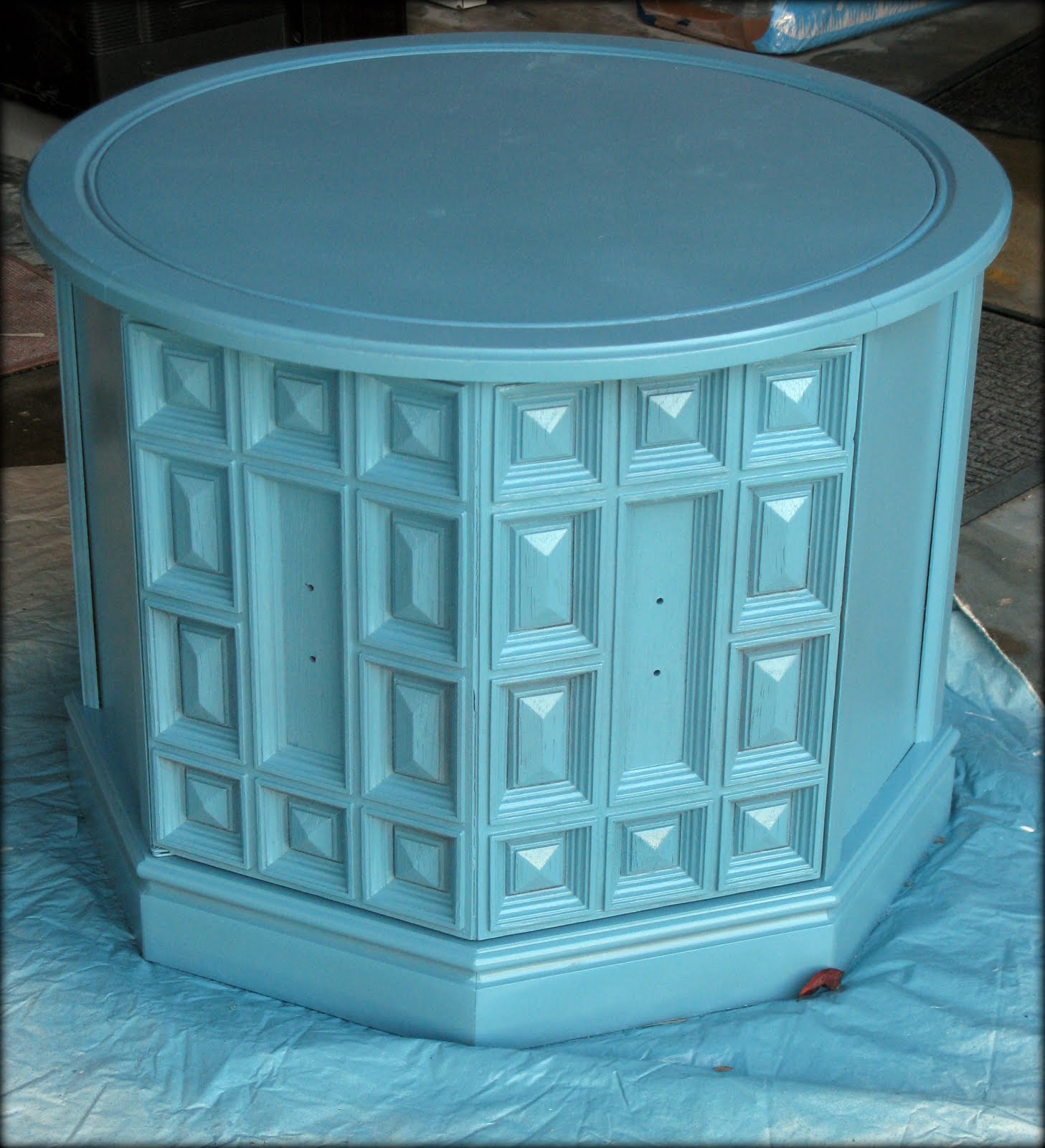 Tattered and Inked End Table Redo