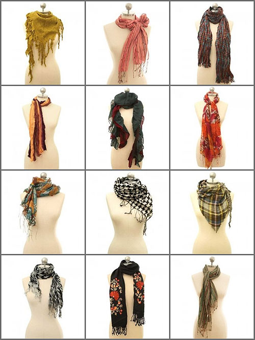 What's your favorite way to wear a scarf? Posted by The Girly Tomboy at 9.9. 