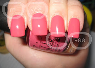 OPI Strawberry Margarita swatch @ milanandvanaily