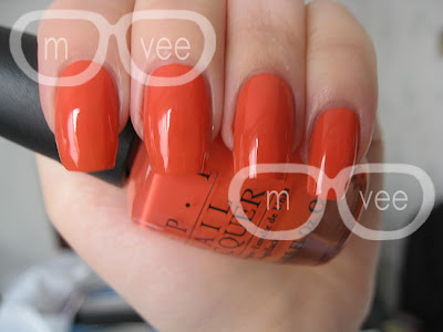 OPI hot and spicy swatch