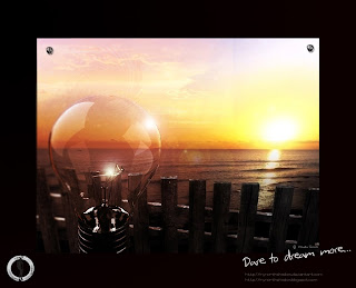dare more 3D sunlight bulb seaside panorama dream more