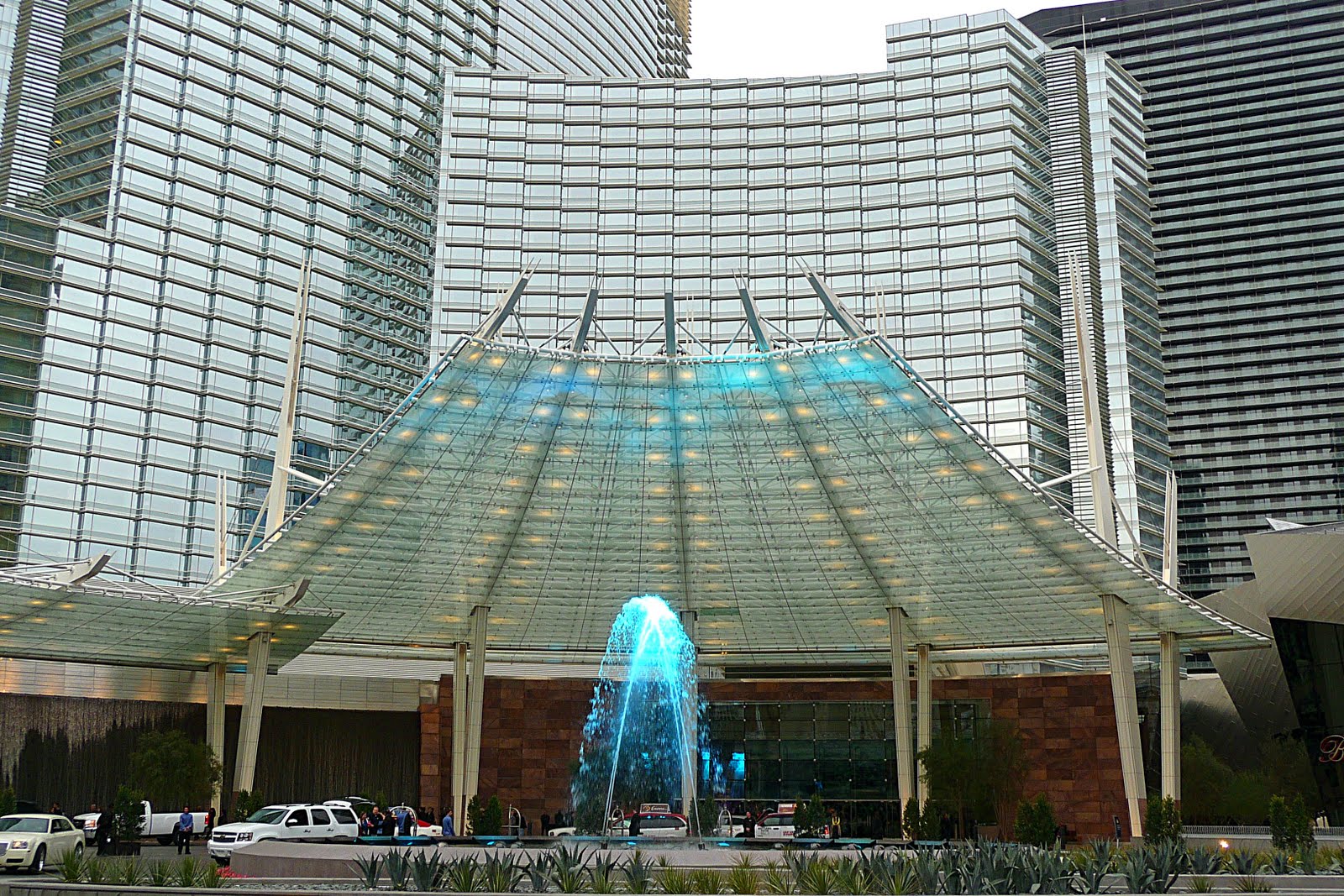 VegasImages That Fountain At The Aria Keeps Changing Colors