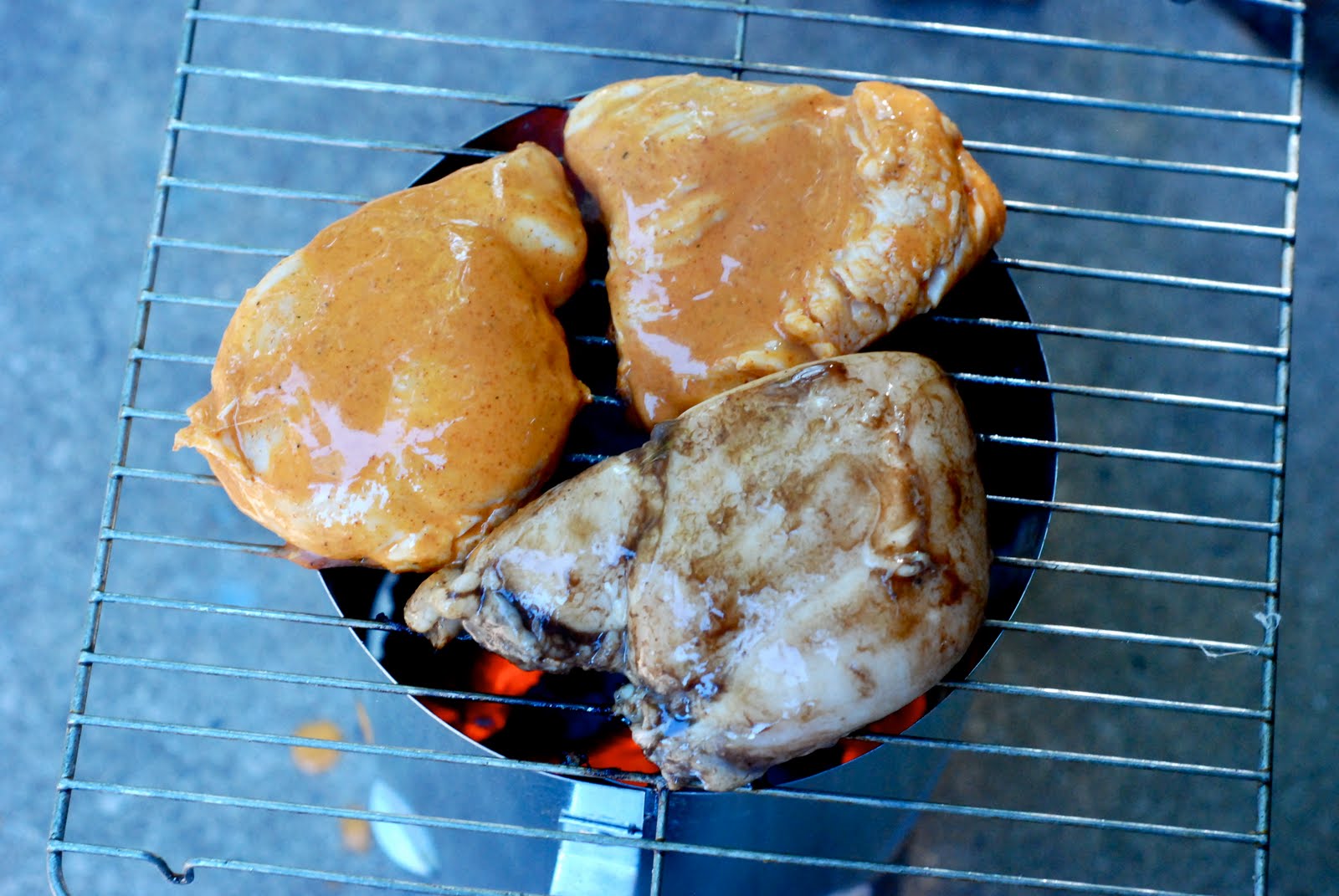 Creamy Sweet Chili Sauce over BBQ Grilled Chicken and Baked Fries 1.