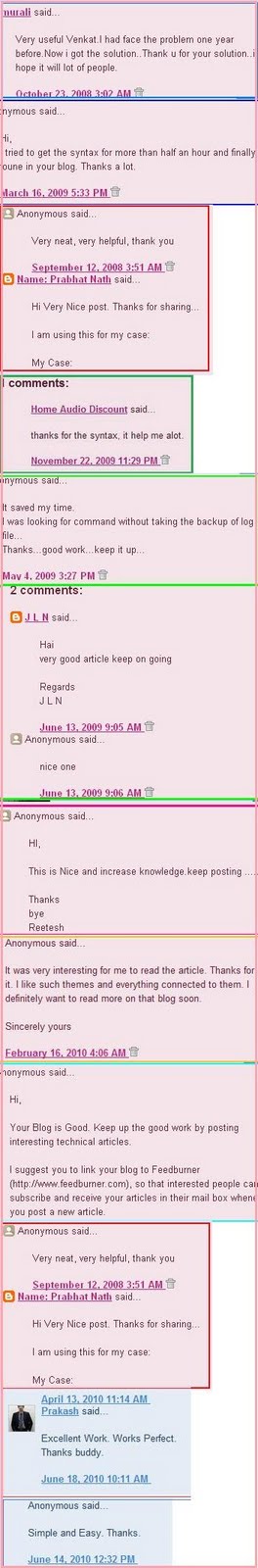 Feedback on my blog articles