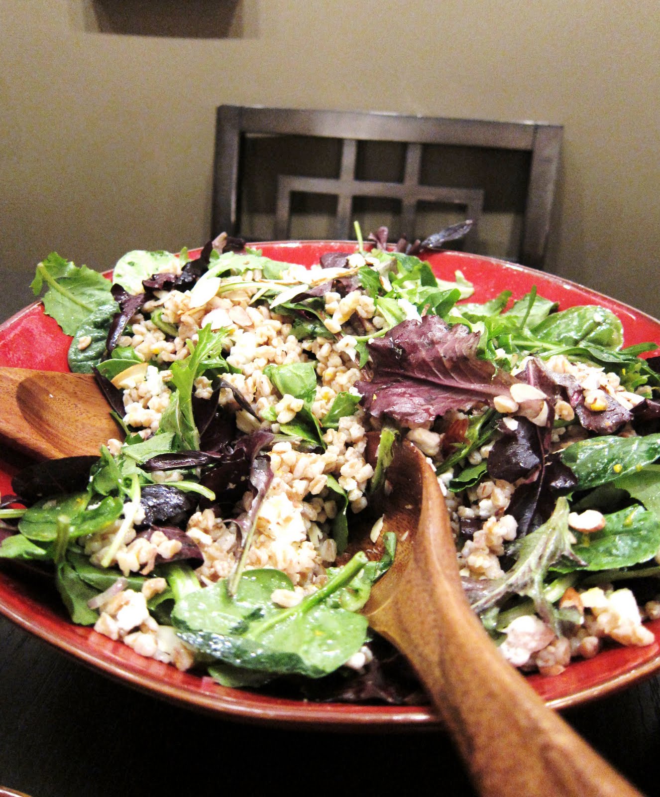Freckled Citizen Revving up Citrus Parmesan Farro Salad