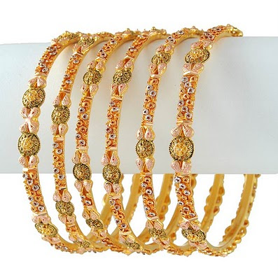 Indian Traditional Bridal Gold Bangles Set