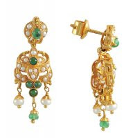 Gold Stones Beautiful Earrings Latest Models