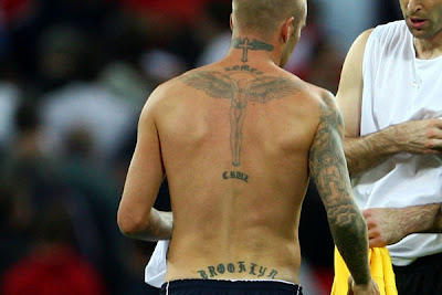 Angel Tattoo on David Beckham's Back