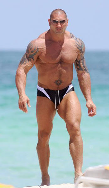 WWE Wrestler Batista Showing off his Tattoos WWE Wrestler Batista Showing off his Tattoos