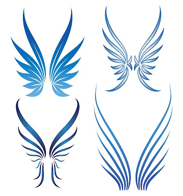 angle wing tattoos. angel wings tattoos designs.